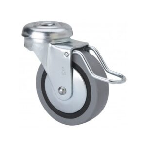 Rueda goma giratoria con freno Alex diametro 60 mm. modelo 1-0330