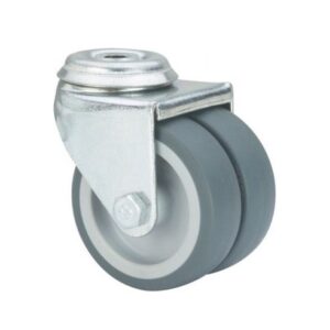 Rueda goma giratoria Alex diametro 75 mm. modelo 1-0501