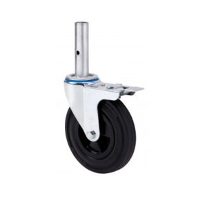 Rueda goma giratoria con freno Alex diametro 200 mm. modelo 2-0918 - Imagen 1