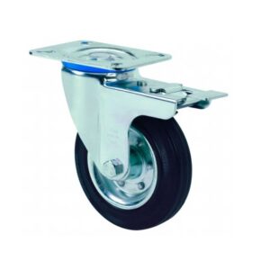 Rueda goma giratoria con freno Alex diametro 160 mm. modelo 2-0952 - Imagen 1