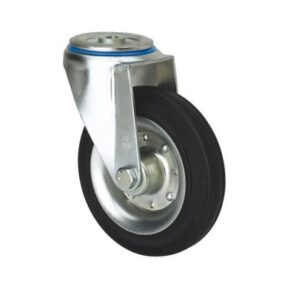 Rueda goma giratoria  Alex diametro 200 mm. modelo 2-1024