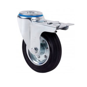 Rueda goma giratoria con freno Alex diametro 160 mm. modelo 2-1398