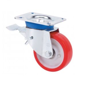 Rueda poliuretano giratoria con freno Alex diametro 150 mm. modelo 2-1634