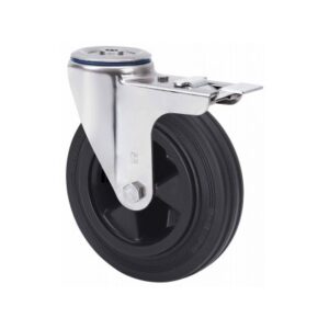 Rueda goma giratoria con freno Alex diametro 100 mm. modelo 2-1900 - Imagen 1