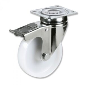 Rueda giratoria con freno nylon Gayner diametro 100 mm. BIPG3 100 NYL3-FD codigo 33-94/5-FD - Imagen 1