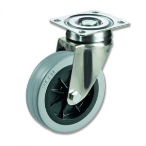 Rueda giratoria goma Gayner diametro 80 mm. BIPG3 080 PGL3 codigo 33-94/1