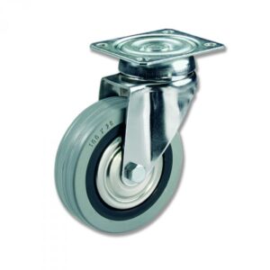 Rueda giratoria goma Gayner diametro 125 mm. BPG3 125 PGL3 codigo 33-82/4