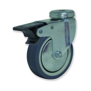 Rueda giratoria con freno plastico Gayner diametro 80 mm. BTG2 080 PLL2-FD codigo 28-116-FD