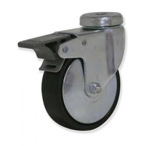 Rueda giratoria con freno caucho Gayner diametro 100 mm. BTG2 100 PCL2-FD codigo 28-120-FD