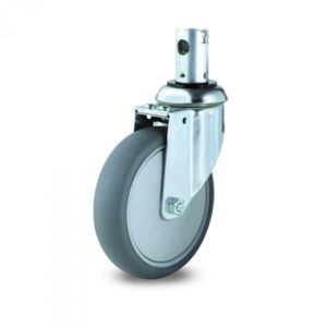 Rueda giratoria poliuretano Gayner diametro 75 mm. RPG4 075 PPB4 codigo 34-020