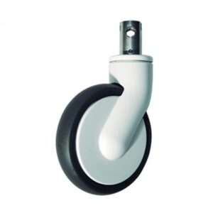 Rueda giratoria con freno caucho Gayner diametro 100 mm. MTG4 100 PCAB4-FD codigo 34-082/134-FD