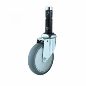 Rueda giratoria con freno poliuretano Gayner diametro 100 mm. RPG4 100 PPB4-FD codigo 34-022-FD