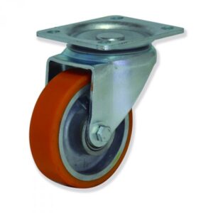 Rueda giratoria con freno poliuretano Gayner diametro 125 mm. FPG4 125 AEBB4-FD codigo 34-760/2-FD - Imagen 1