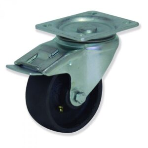 Rueda giratoria con freno hierro Gayner diametro 100 mm. FPG4 100 HFL4-FD codigo 34-740-FD