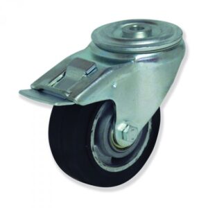 Rueda giratoria con freno caucho Gayner diametro 100 mm. FTG4 100 ACB4-FD codigo 34-624/4-FD - Imagen 1