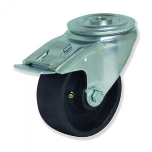 Rueda giratoria con freno hierro Gayner diametro 100 mm. FTG4 100 HFB4-FD codigo 34-642-FD