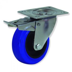 Rueda giratoria con freno caucho Gayner diametro 80 mm. MIPG4 080 NCR4-FD codigo 34-102/08-FD