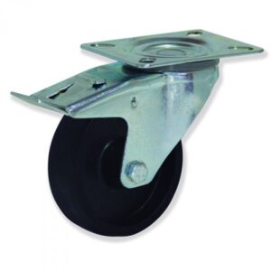 Rueda giratoria con freno termotex Gayner diametro 80 mm. MPG4 080 TXT4-FD codigo 34-090/5-FD