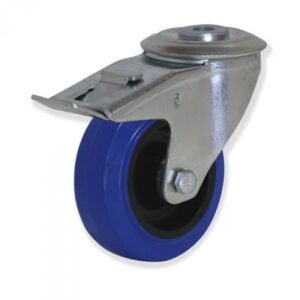 Rueda giratoria con freno caucho Gayner diametro 125 mm. MTG4 125 NCR4-FD codigo 34-084/38-FD - Imagen 1