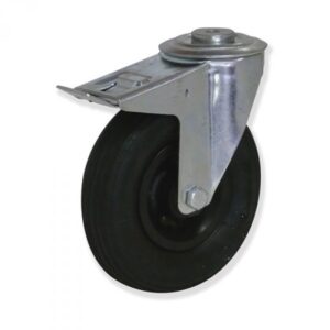 Rueda giratoria con freno neumatica Gayner diametro 200 mm. MTG4 200 PNR3-FD codigo 34-088/0-FD