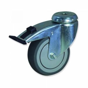 Rueda giratoria con freno caucho Gayner diametro 125 mm. STG3 125 PSB3-FD codigo 33-966-FD - Imagen 1