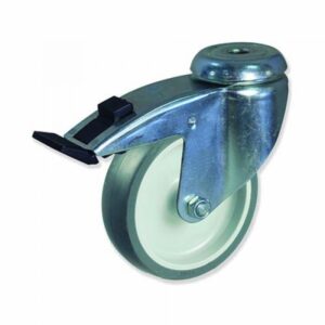 Rueda giratoria con freno caucho Gayner diametro 125 mm. STG3 125 PSL3-FD codigo 33-964-FD - Imagen 1