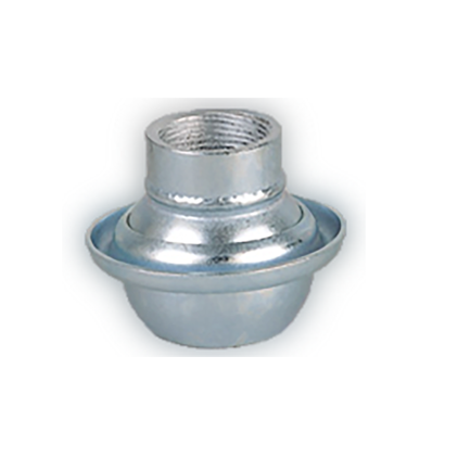 Racor enlace rotula acero zincado tipo D bola rosca hembra 3-1/2"