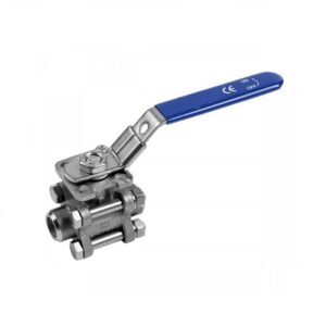 Valvula de esfera 3 piezas paso total a/inox. A-316 con rosca 2-1/2" PN-63