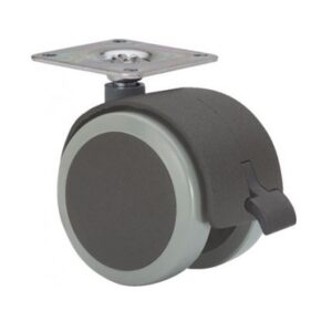 Rueda poliuretano giratoria con freno Alex diametro 50 mm. modelo 1-0643