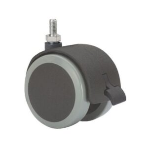 Rueda poliuretano giratoria con freno Alex diametro 50 mm. modelo 1-0647