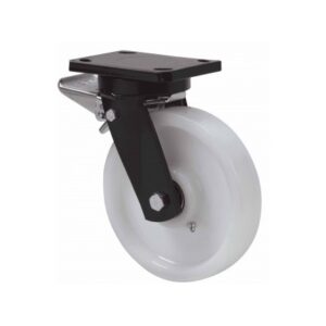 Rueda nylon-poliamida giratoria con freno Alex diametro 150 mm. modelo 2-1514