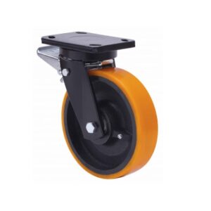 Rueda poliuretano giratoria con freno Alex diametro 300 mm. modelo 2-3743
