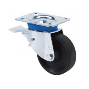 Rueda resina fenolica giratoria con freno Alex diametro 100 mm. modelo 2-1626 - Imagen 1