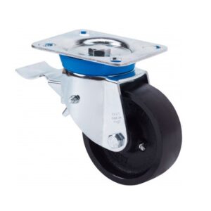 Rueda acero giratoria con freno Alex diametro 150 mm. modelo 2-2896