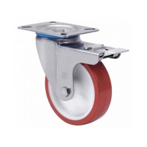 Rueda poliuretano giratoria con freno Alex diametro 200 mm. modelo 2-3474 - Imagen 1