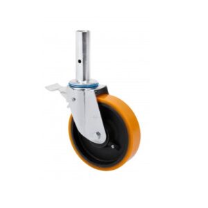 Rueda poliuretano giratoria con freno Alex diametro 200 mm. modelo 2-2496