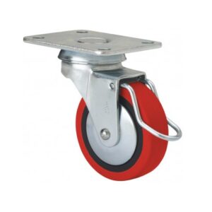 Rueda poliuretano giratoria con freno Alex diametro 60 mm. modelo 2-2569