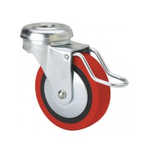 Rueda poliuretano giratoria con freno Alex diametro 60 mm. modelo 2-2576