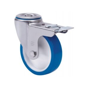 Rueda poliuretano giratoria con freno Alex diametro 100 mm. modelo 2-4235