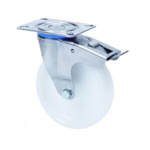 Rueda poliamix giratoria con freno Alex diametro 100 mm. modelo 2-3084