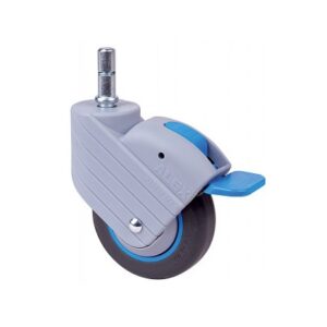 Rueda goma giratoria con freno Alex diametro 100 mm. modelo 2-3316