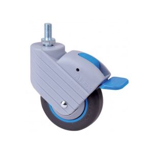 Rueda goma giratoria con freno Alex diametro 80 mm. modelo 2-3209