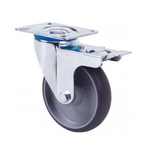 Rueda goma giratoria con freno Alex diametro 160 mm. modelo 2-3238