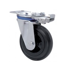 Rueda goma giratoria con bloqueo direccional Alex diametro 200 mm. 2-3332 - Imagen 1