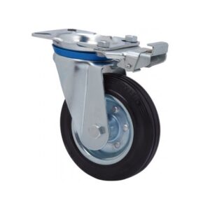Rueda goma giratoria con bloqueo direccional Alex diametro 200 mm. modelo 2-3334