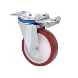 Rueda poliuretano giratoria con bloqueo direccional Alex diametro 150 mm. modelo 2-3489