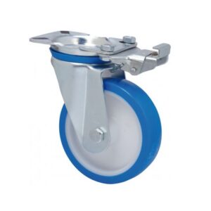 Rueda poliuretano giratoria con bloqueo direccional Alex diametro 200 mm. modelo 2-3492