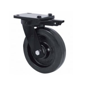 Rueda goma giratoria con bloqueo direccional Alex diametro 125 mm. modelo 2-3355