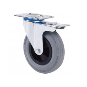Rueda goma giratoria con freno Alex diametro 160 mm. modelo 2-3406