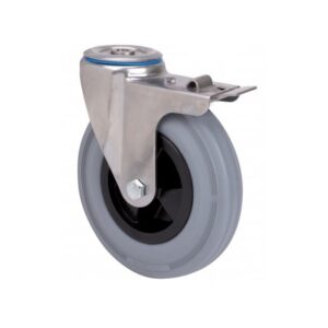 Rueda goma giratoria con freno Alex diametro 160 mm. modelo 2-3425